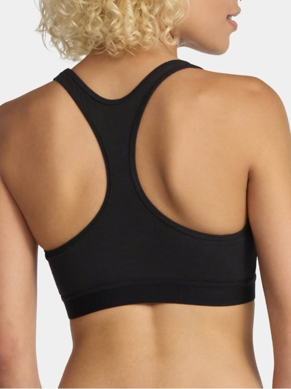 Cotton Stretch Ribbed Racerback Bralette - Picture 2 of 3